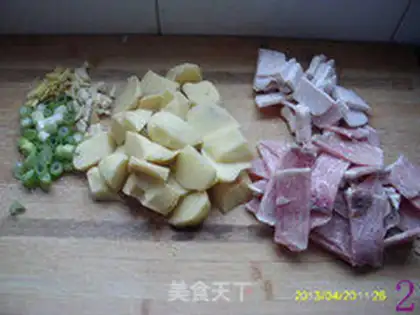 Make Potato powdered beans step 1