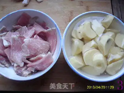 Make Potato powdered beans step 2