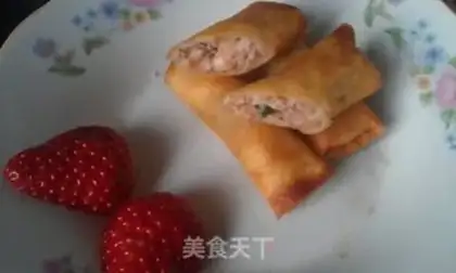 Make Spring rolls step 6