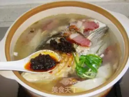 Make Frozen tofu gravy fish head step 8