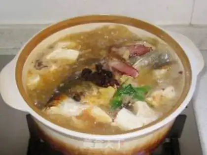 Make Frozen tofu gravy fish head step 9