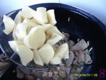 Make Potato powdered beans step 7