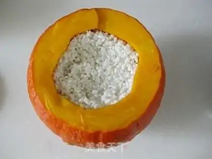 Make Pumpkin rice step 2