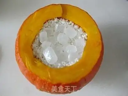 Make Pumpkin rice step 3