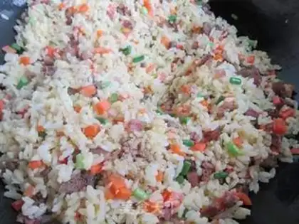 Make Weenie egg fried rice step 8