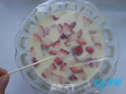 Make Strawberry milk and eggs step 5