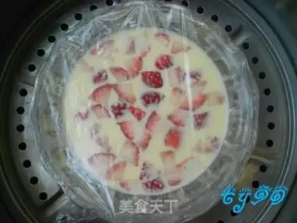 Make Strawberry milk and eggs step 6