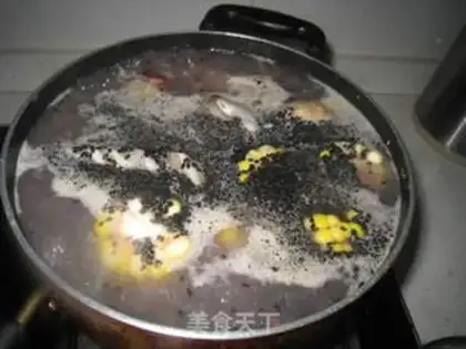 Make Black sesame fish soup step 7