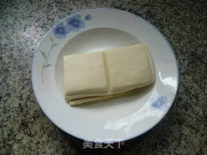 Make Egg sausage tofu dry step 1