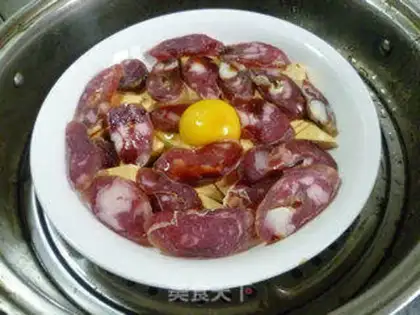 Make Egg sausage tofu dry step 9