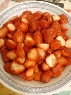 Make Strawberry sauce step 1