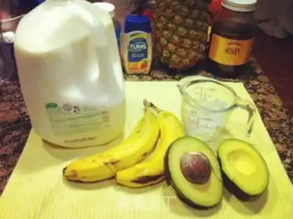 Make Banana butter cream shake step 0