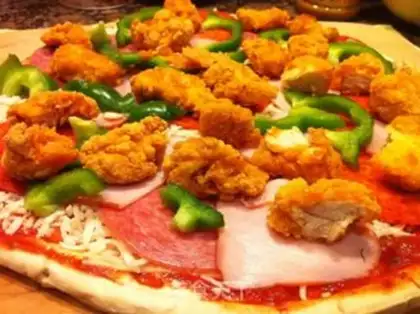 Make Ham and rice pizza step 2