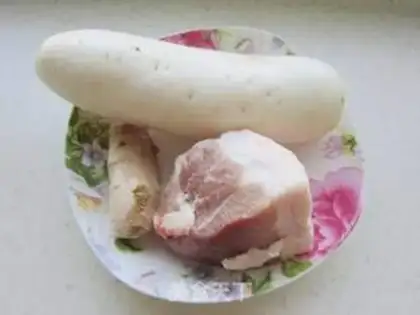 Make Corn radish steam step 0
