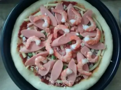 Make Shrimp ham pizza step 10