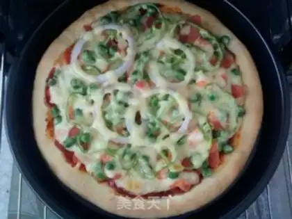 Make Shrimp ham pizza step 14