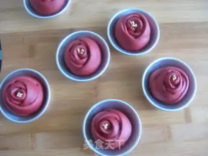 Make Red rose bread step 6