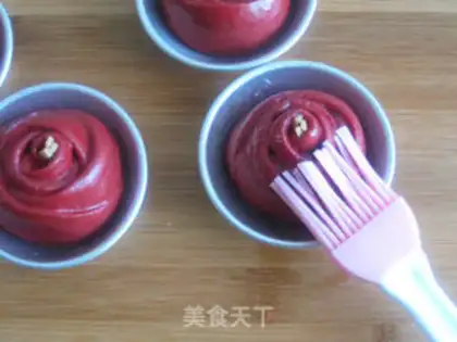 Make Red rose bread step 7