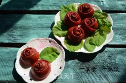 Make Red rose bread step 8
