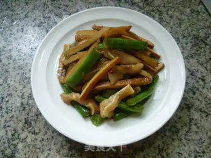 Make Scrambled bean fried pig ears step 12