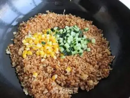 Make Soy sauce, fried rice step 7