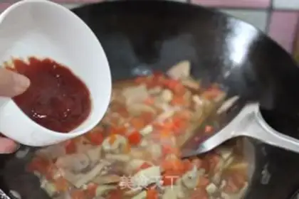 Make Cheese shrimp and mushroom pasta step 16