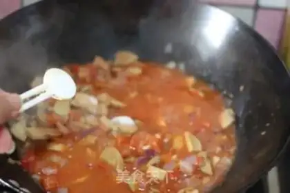 Make Cheese shrimp and mushroom pasta step 18