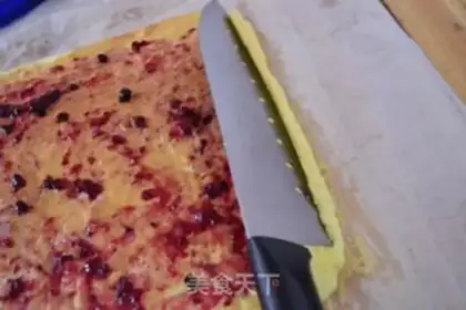 Make Mango blueberry roll step 11