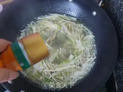Make Golden needle mushroom soup step 12