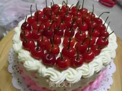 Make Cherry cream cake step 26