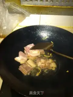 Make Bacon fried noodles step 2