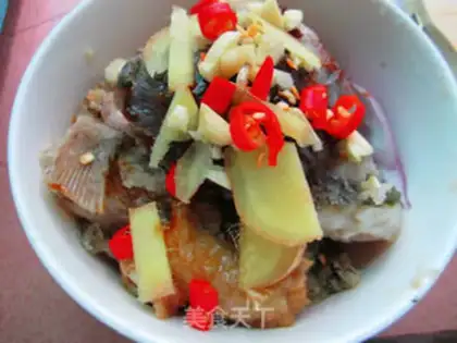 Make Onion steam fish step 5