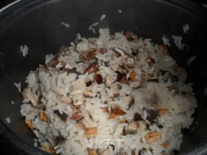 Make Three-ding fried rice step 9