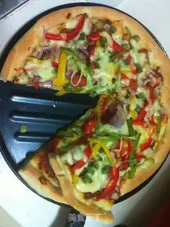 Make Ham vegetable pizza step 17
