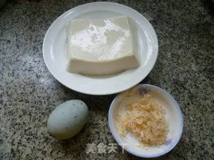 Make Shrimp-skin-egg tofu step 0