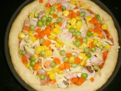 Make Bacon shrimp pizza step 18