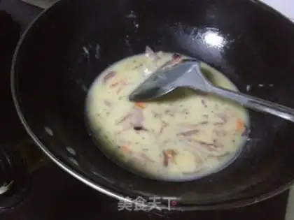 Make White ham bacon pasta step 5
