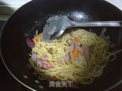 Make White ham bacon pasta step 6