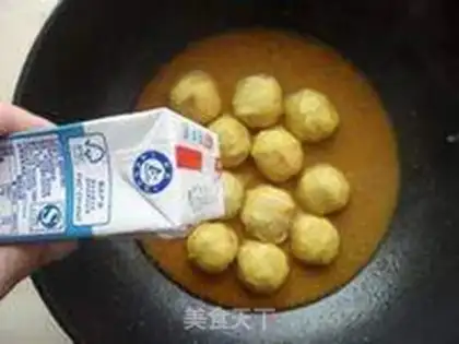Make Curry fishballs step 5
