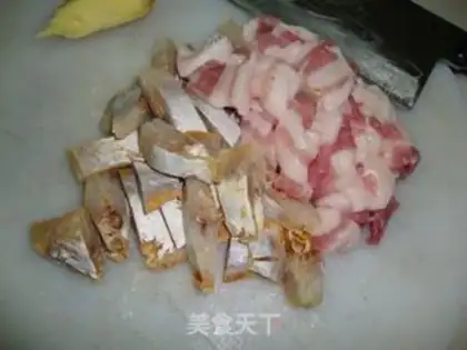 Make Salted fish steam step 1