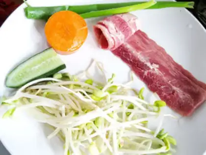 Make Bacon fried rice step 0