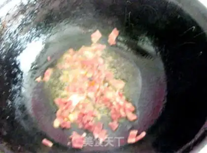 Make Bacon fried rice step 1