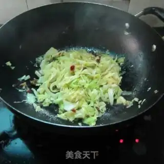 Make Bean petal sauce and cabbage step 5