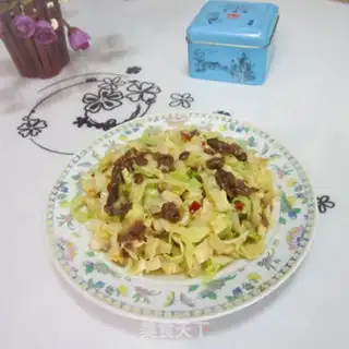 Make Bean petal sauce and cabbage step 6