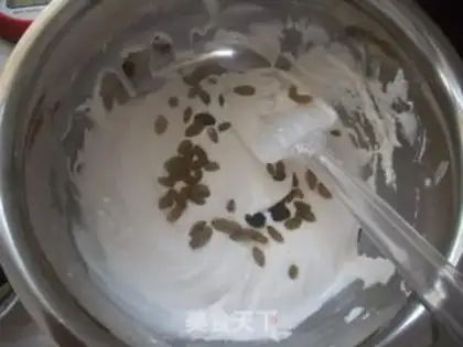 Make raisin rice cake step 3