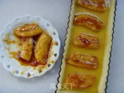 Make Caramel banana tower step 15