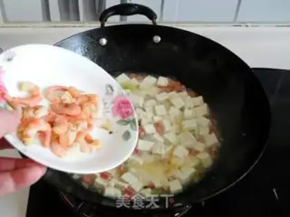 Make Arctic shrimp tofu step 10