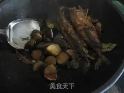Make A beer and a fish and eggplant step 10