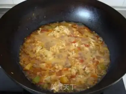 Make Cheese and tomato eggs for noodles step 10
