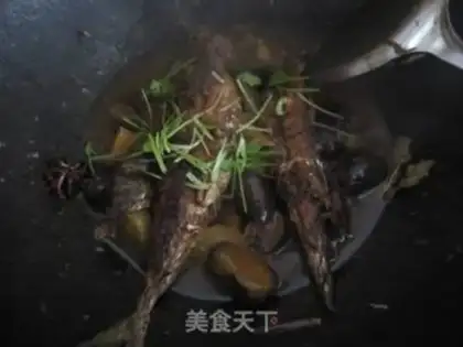 Make A beer and a fish and eggplant step 13